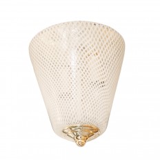 Petite conical lattimo glass flush mount